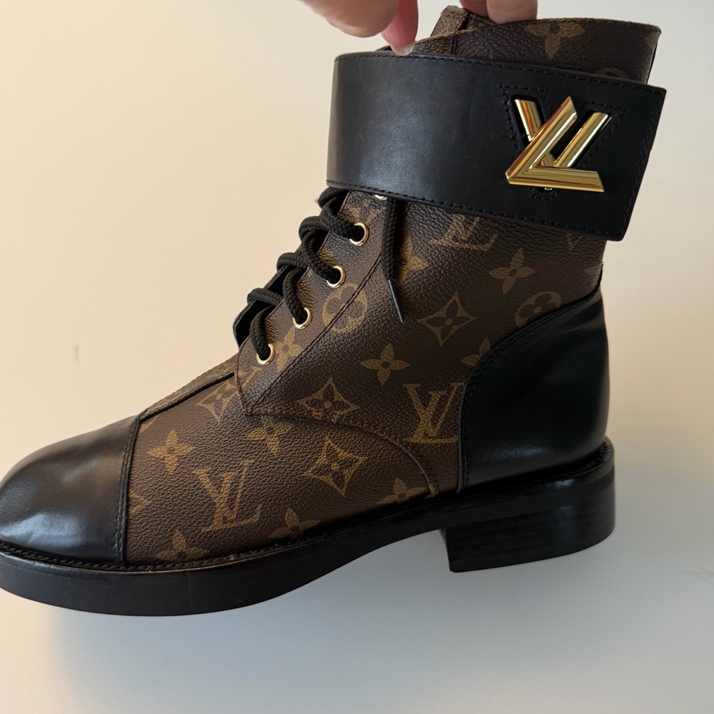 Louis Vuitton Brown and Black Monogram Boots - Picture 11 of 11